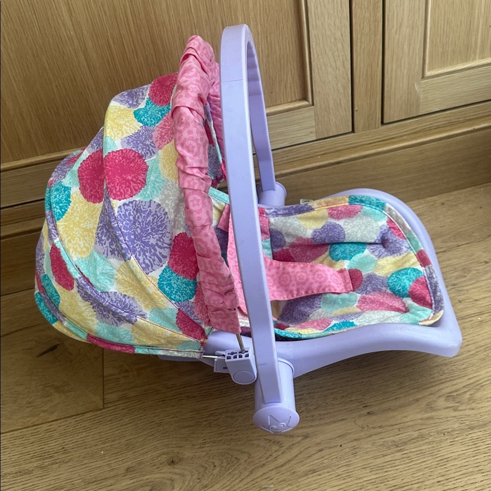 American Girl Doll Car Seat with Purple and Pink Accents Retired - Picture 5 of 5